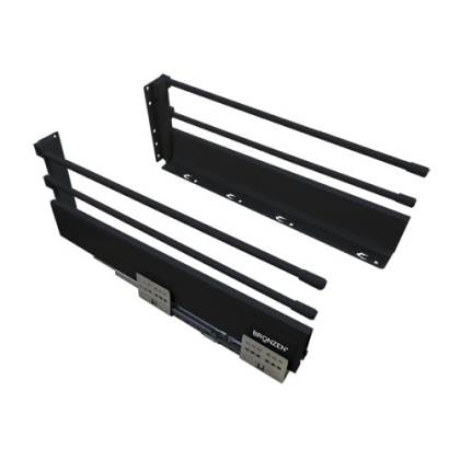 LATERAL GUIA OCULTA 199X450 MM CON VARILLA NEGRO (PAR)