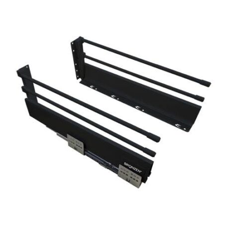 LATERAL GUIA OCULTA 199X500 MM CON VARILLA NEGRO (PAR)