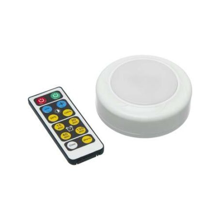 LUZ LED DE APLICAR CON CONTROL REMOTO (DIÁMETRO 84MM)