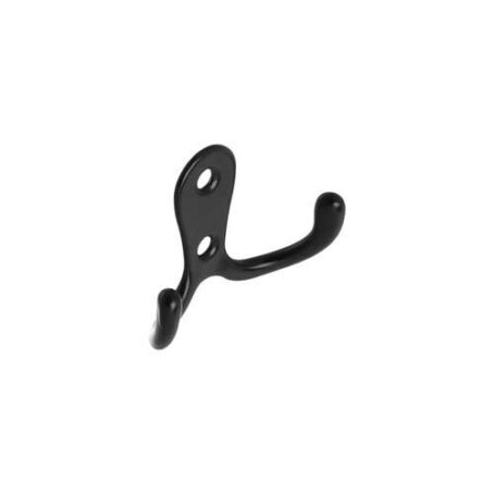 PERCHA DOBLE HORIZONTAL NEGRA