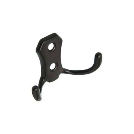 PERCHA DOBLE ESTILO NEGRO 44X75MM