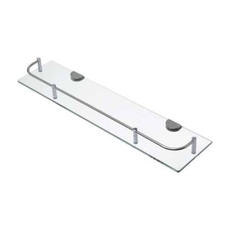 ESTANTE VIDRIO SIMPLE CON BARANDA 480X115X35MM
