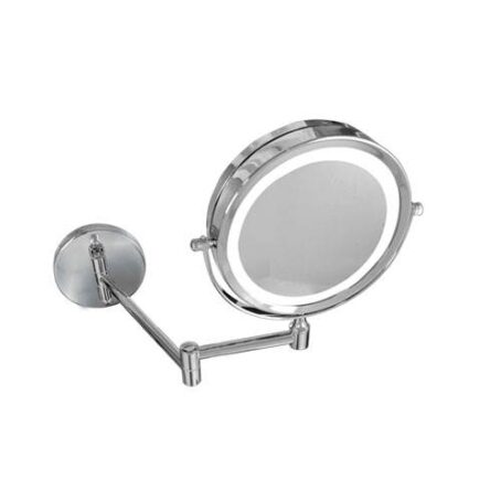ESPEJO BRAZO ARTICULADO 8" CON LUZ CON AUMENTO DOBLE FAZ