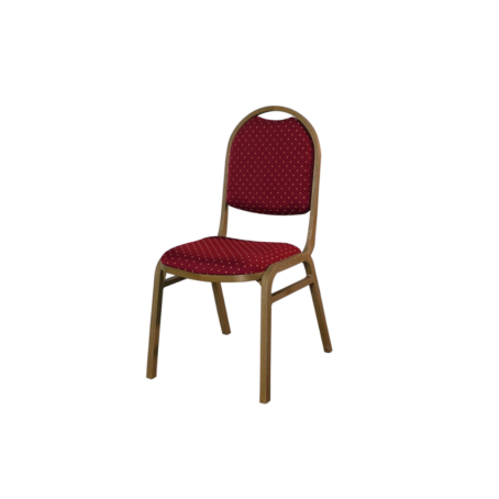 Silla GALA DORADA CON TELA ROJA