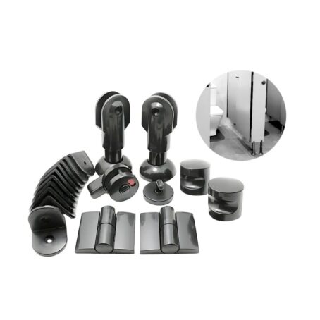 KIT DIVISOR DE BAÑO PVC NEGRO IZQUIERDA