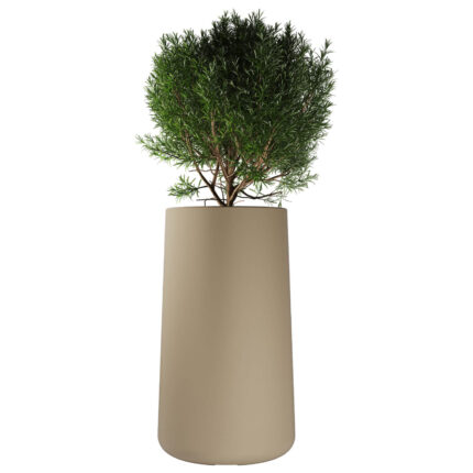 MACETA GOTA N70 CON PLATO BEIGE