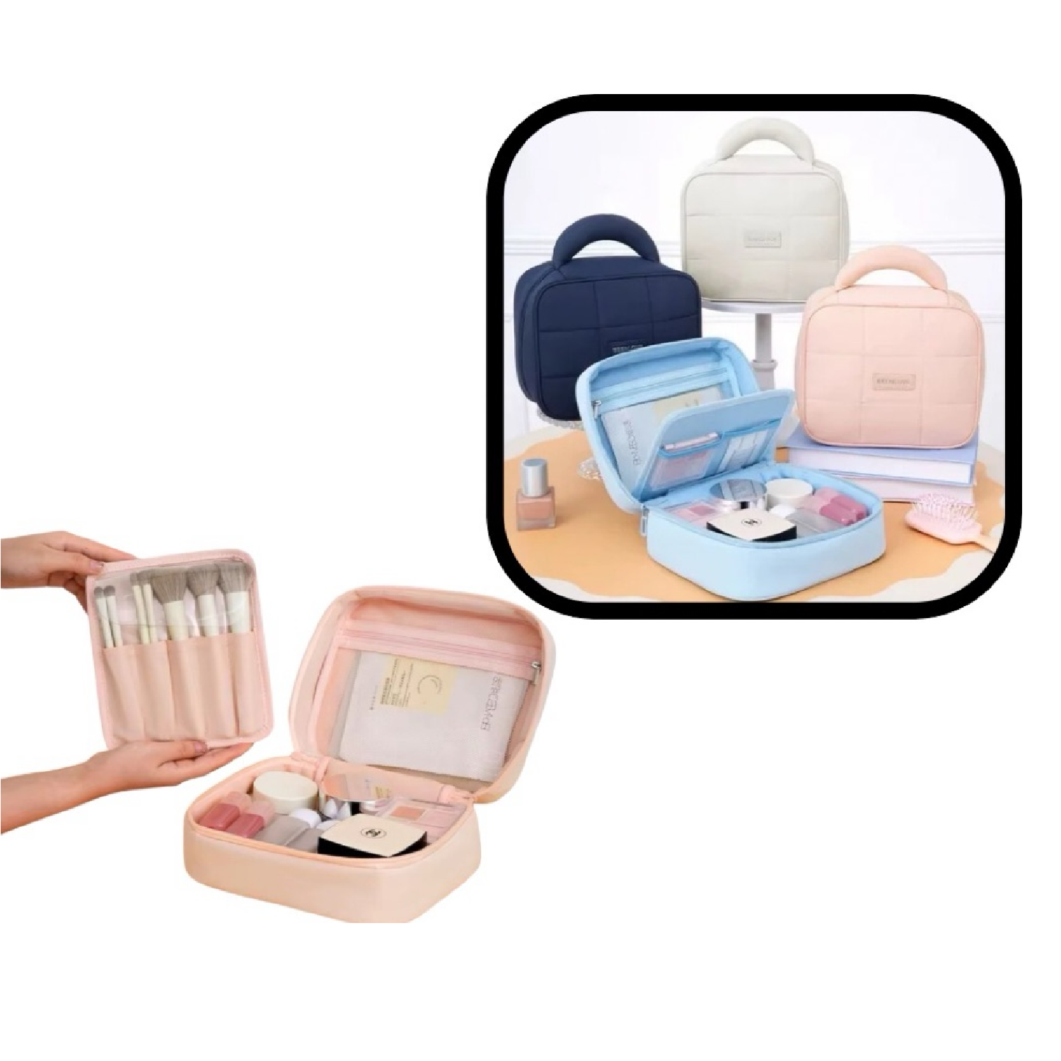 Bolso Porta Cosméticos Con Compartimientos (M)