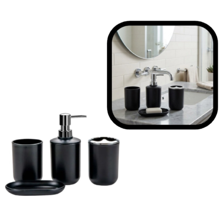Set 4 Utensillos Para Baño